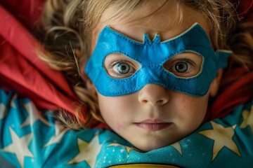 Wall Mural - happy adorable small child celebrate festival in costume generative ai