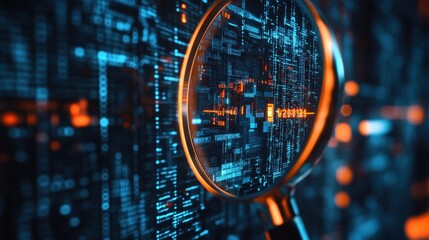 Magnifying Glass Focusing on Padlock and User Login Interface for Online Security and Protection topics on data security online protection and user safetydigital privacy and secure log : Generative AI