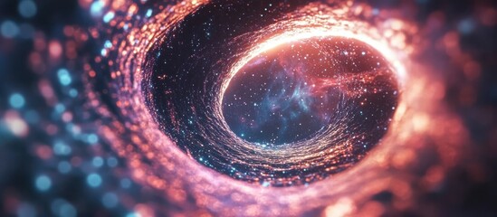 Wall Mural - a mesmerizing journey through a wormhole in the universe