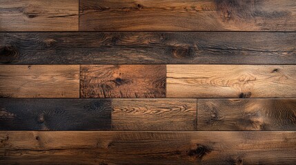 Wall Mural - Wooden floor deck backgrounds hardwood flooring.