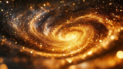 Wall Mural - sparkling abstract light particles in a cosmic swirl, evoking energy and motion