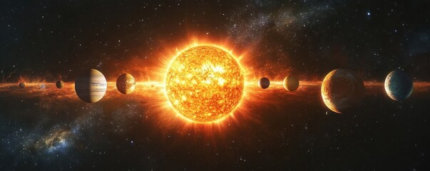 Wall Mural - sun astronomy planet space.