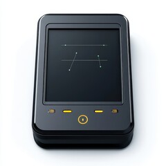 Sleek, front-facing scanner graphic featuring illuminated buttons and display screen, isolated on a white background.