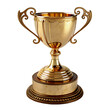 © Creative Store - Gold trophy cup isolated png cut out transparent white background new best download award achievement winner sports champion winning prize victory succeed contest medal object