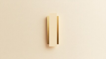 Poster - Minimalist beige and gold rectangle design element on a light background.