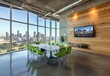 © guolin - A modern office meeting table with a professional team discussing business strategies, teamwork, and collaboration.