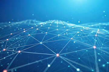 Abstract Network Connections  A Digital Landscape of Interconnected Nodes