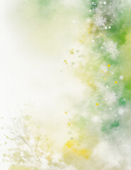 Wall Mural - abstract watercolor hand drawn watercolor background - abstract green christmas decoration backgroun