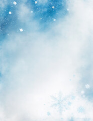 Wall Mural - abstract blue christmas decoration background - Generative AI