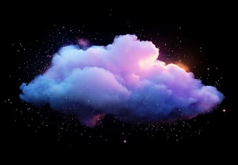 Wall Mural - the image features a background of boundless outer space, adorned with nebulae and galaxies.