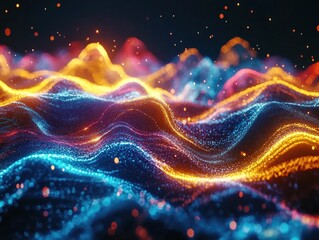 Wall Mural - Abstract Light Wave