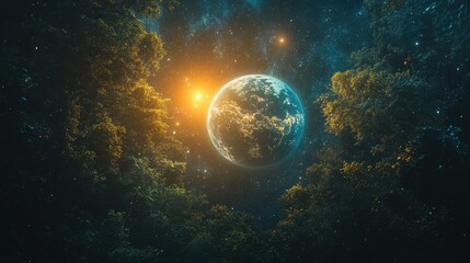 Nature night astronomy planet.
