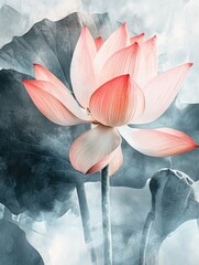 Sticker - Pink Lotus Flower