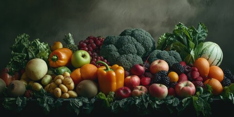 Wall Mural - Fresh produce arrangement