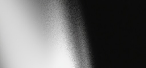 Poster - A grainy noise texture effect on a smooth black and white retro backdrop, featuring a gray gradient background, suitable for website header design.