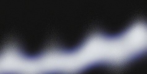 Fototapete - A web banner with an abstract design, featuring a dark gradient background in blue, purple, and black, complete with a grainy, noisy texture and space for copy.