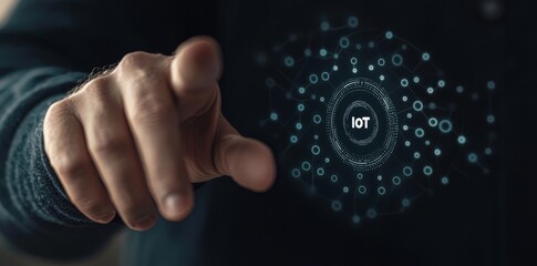 A concept for IIOT. Industrial internet of things and business.