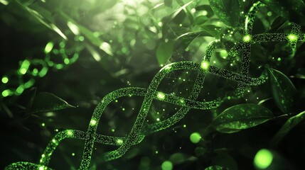 Aufkleber - Plant with DNA, a magnificent concept of green biotechnology or synthetic biology