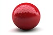 © Alena - A red ball with cracks on a white surface