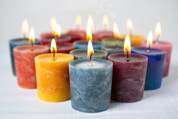 Wall Mural - A group of candles arranged in a circular formation