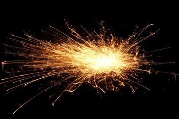 Wall Mural - close-up of a sparkler on a dark background, perfect for night time or celebration scenes