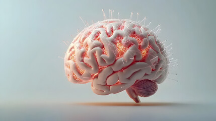 Wall Mural - brain concept, neural network representation, digital innovation, artificial intelligence, futuristi