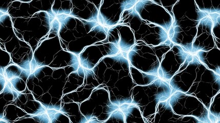 Abstract Image Of Blue Electrical Energy Flowing
