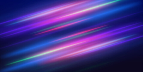 Wall Mural - neon glowing red and blue lines with fast particle motion and laser beams create a captivating effec