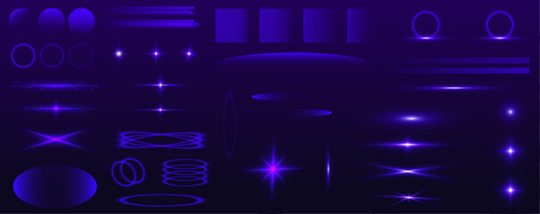 Wall Mural - neon lines and fiery flashes, glowing spirals and trails, blending purple and blue hues, create powe