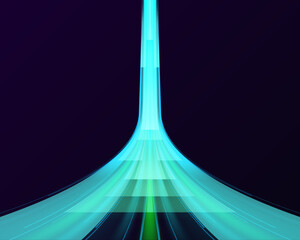 Wall Mural - explore the mesmerizing neon lines that twist, bend, and turn, illustrating speed and energy through