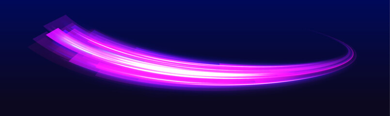 Poster - Captured with long exposure, this design visualizes the speed of light in motion, represented by vibrant light trails on highways and the deep space background. The effect shows how light travels quic