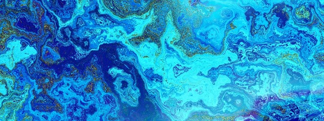 Aufkleber - An EyeCatching Abstract Blue Fluid Background Featuring Organic Patterns and Textures