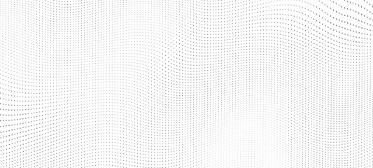 Leinwandbilder - Abstract digital wave of particles. Futuristic point wave. Technology background