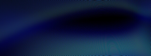 Poster - beautiful abstract wave technology black background with blue light digital effect corporate concept