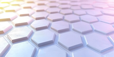 Aufkleber - Abstract Hexagonal Pattern Pastel Colors Background