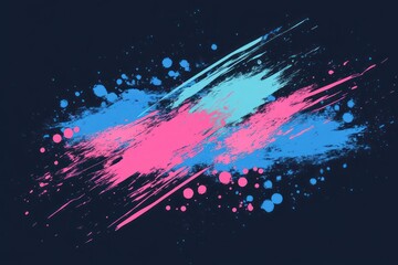 Wall Mural - Abstract Pink and Blue Paint Splatter Design