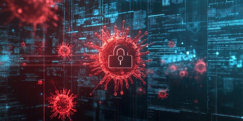 Aufkleber - Digital Virus Security Lockdown Network Protection