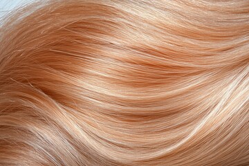 Wall Mural - Close-up of Light Peach-Blond Hair Texture