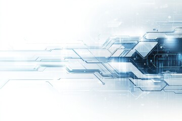 Fototapete - Abstract Technological Circuitry Design Background Image