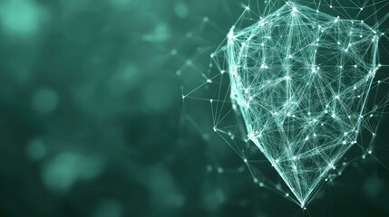 Aufkleber - Abstract Network Data Shield Digital Security