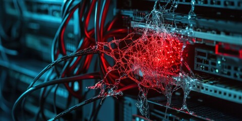 Aufkleber - Shattered Cables and Server Rack Damage