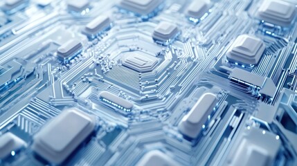Fototapete - Abstract Circuit Board Technology Design