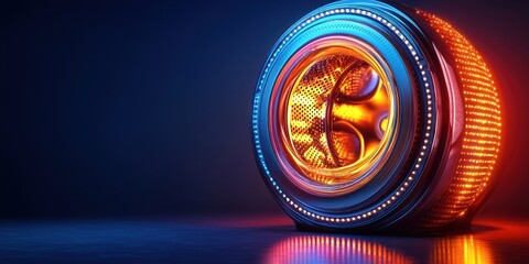 Poster - Futuristic Illuminated Washing Machine Design Concept