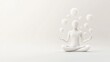 © Melon - Meditative figure with thought bubbles.