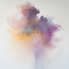 Poster - Explosion of colored powder, isolated on white background