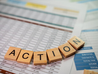 Poster - Strategic viewpoint visual data presentation for business action plans in offices