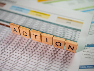 Poster - Business action planning strategic analysis of financials in a corporate office environment