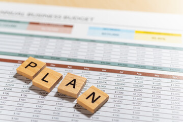 Poster - Strategic business planning financial spreadsheet office document professional analysis