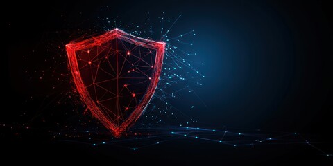 Aufkleber - Abstract Digital Shield Network Security Concept