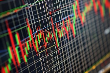 Aufkleber - Colorful Stock Market Data Display Chart